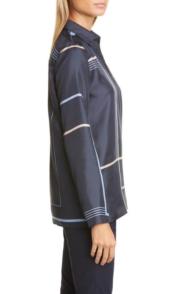 Lafayette 148 New York Nellie Silk Blouse, Alternate, color,