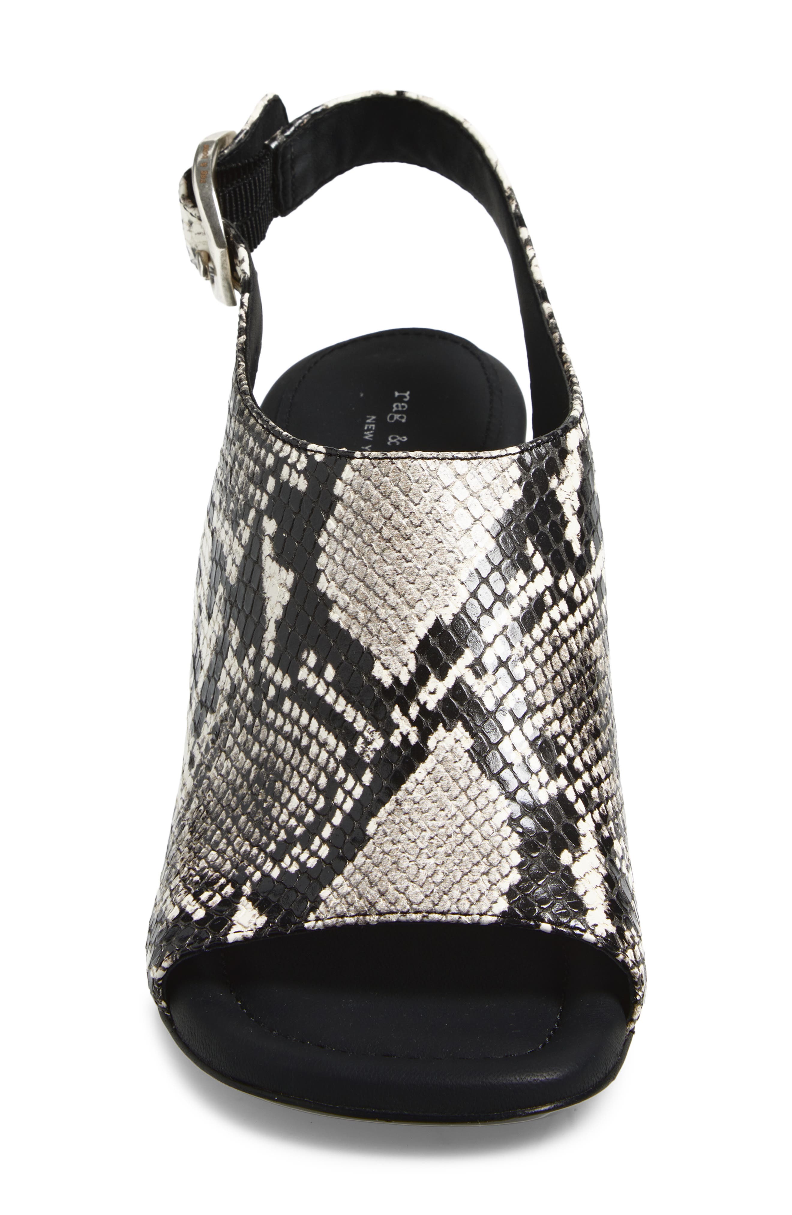 Gigi Slingback Sandal, Alternate, color, BLACK/ WHITE SNAKE