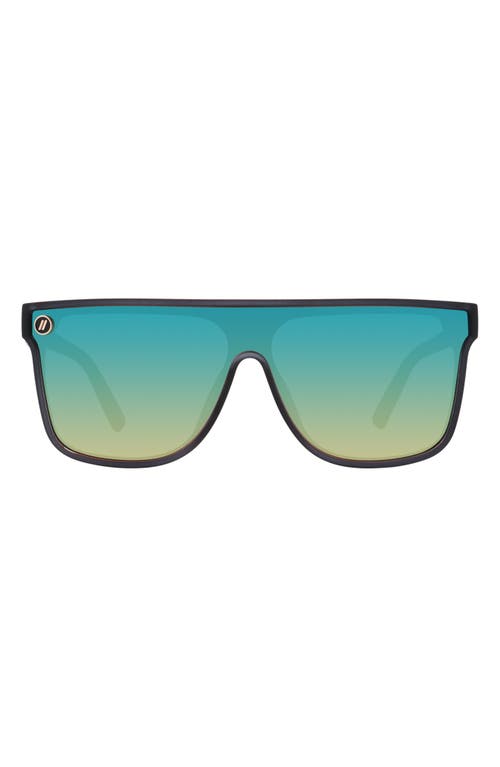 Blenders Eyewear Sci-fi Dx 148mm Polarized Flat Top Sunglasses In Blue