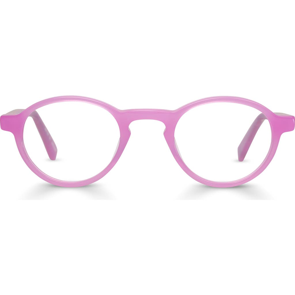 Eyebobs Board Stiff 43mm Round Reading Glasses In Milky Pink