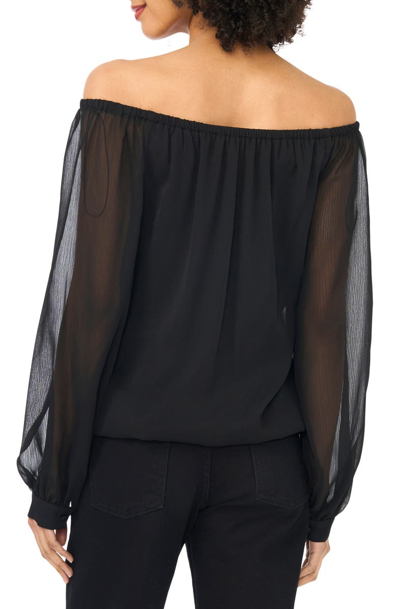 Vince Camuto Off the Shoulder Top, Alternate, color, Rich Black