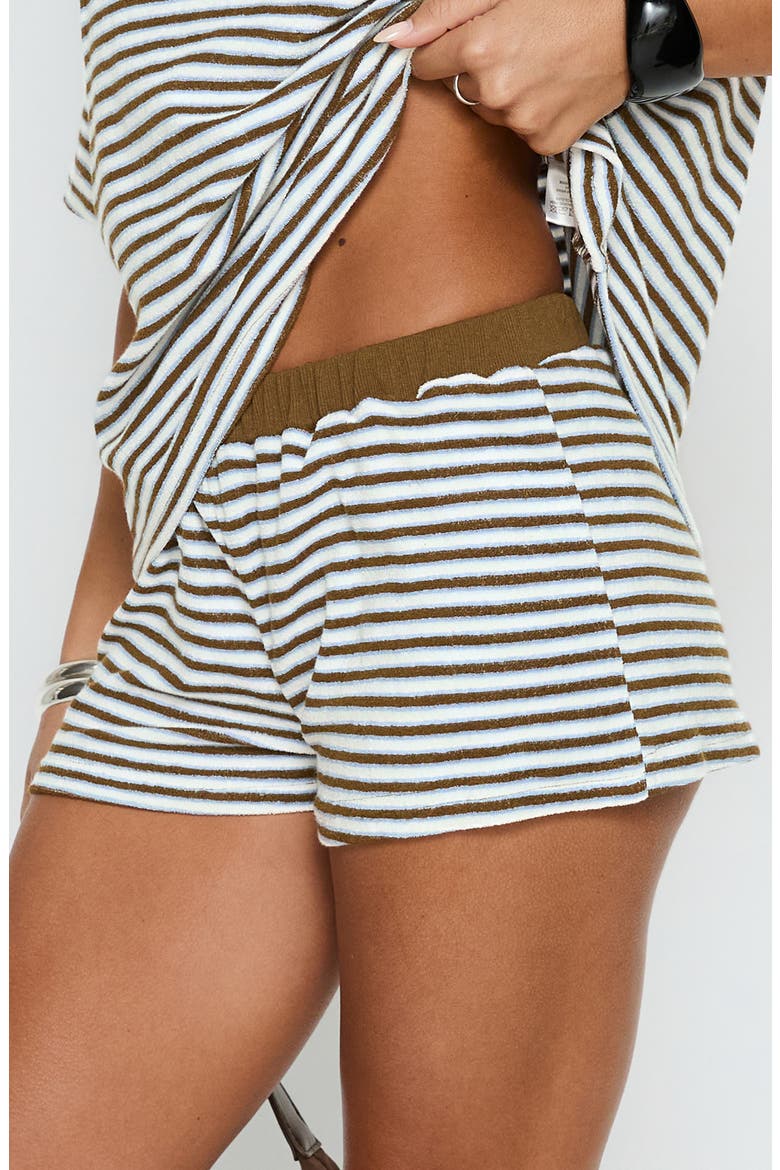 Selvina Striped Terry Shorts, Alternate, color, MULTI STRIPE