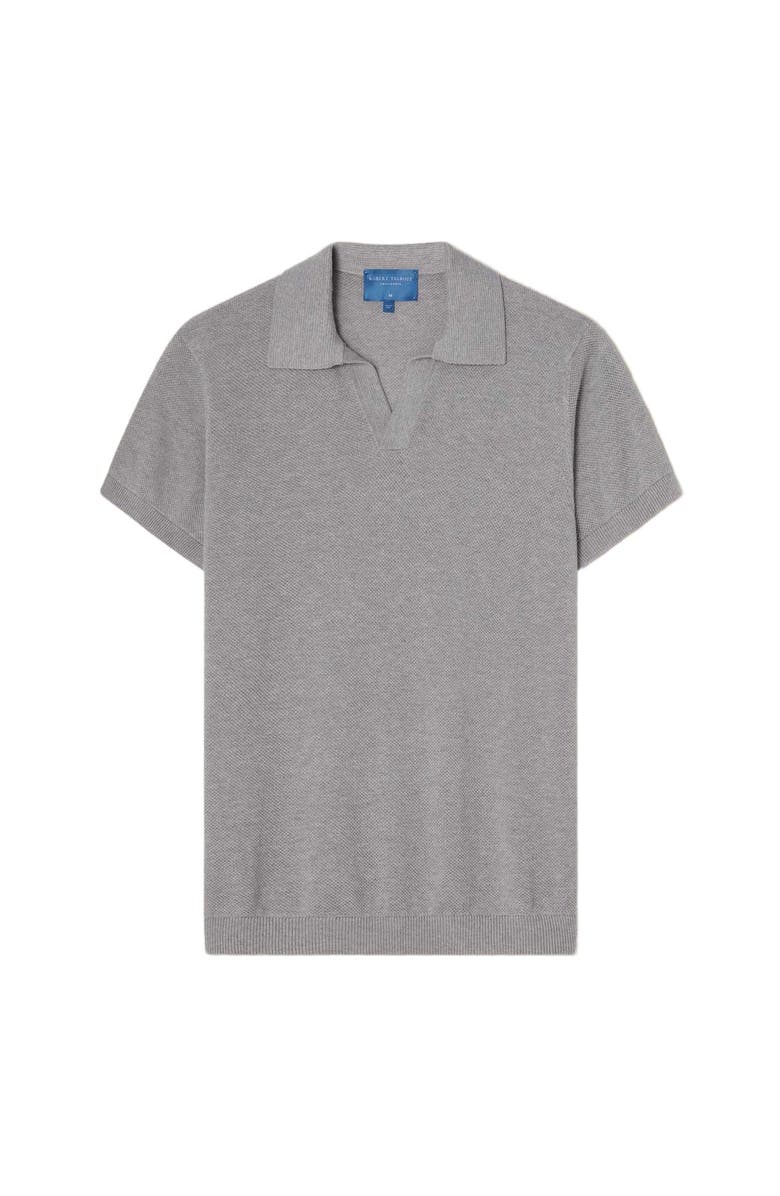 Robert Talbott Randall Cotton Cashmere Johnny Collar Sweater, Main, color, Gray Heather