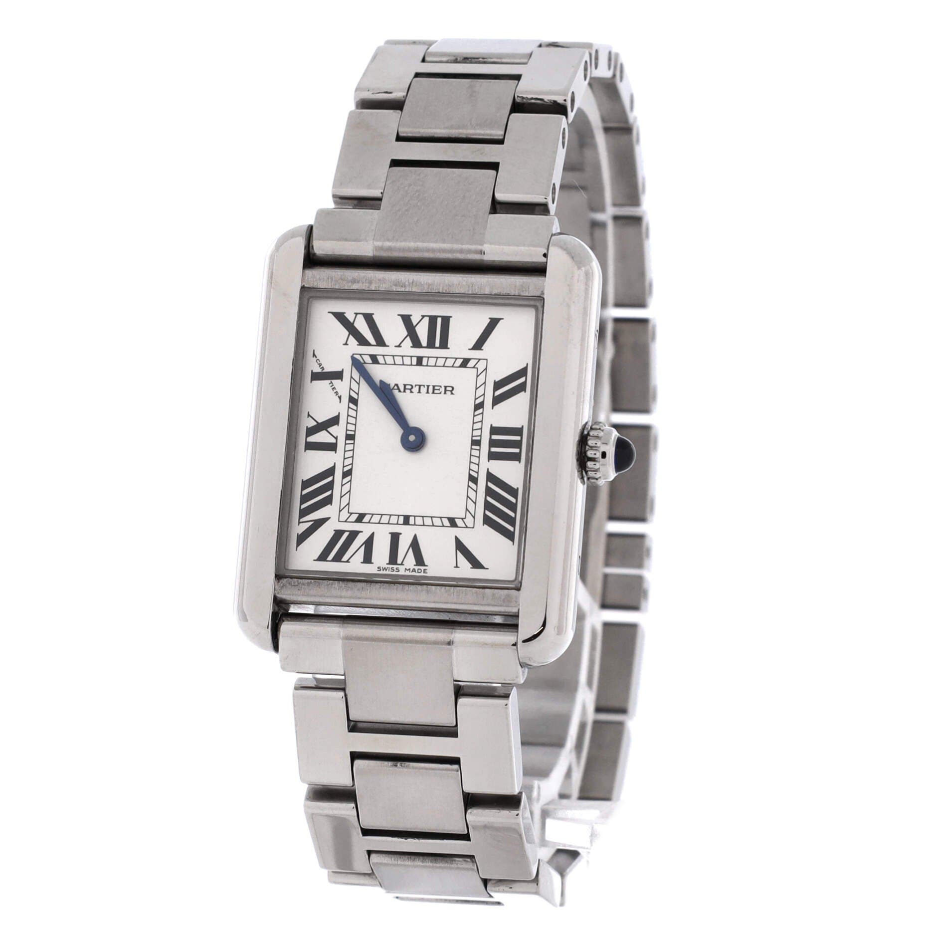 Tank Solo Quartz Watch Stainless Steel 24, Alternate, color, Metallic Silver