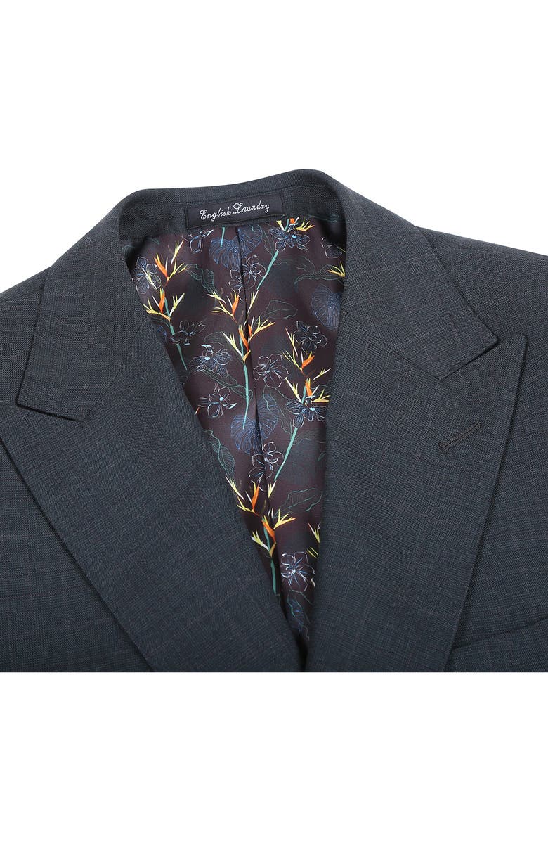 English Laundry Trim Fit Solid Wool Blend Two-Piece Suit, Alternate, color, Darkgrn