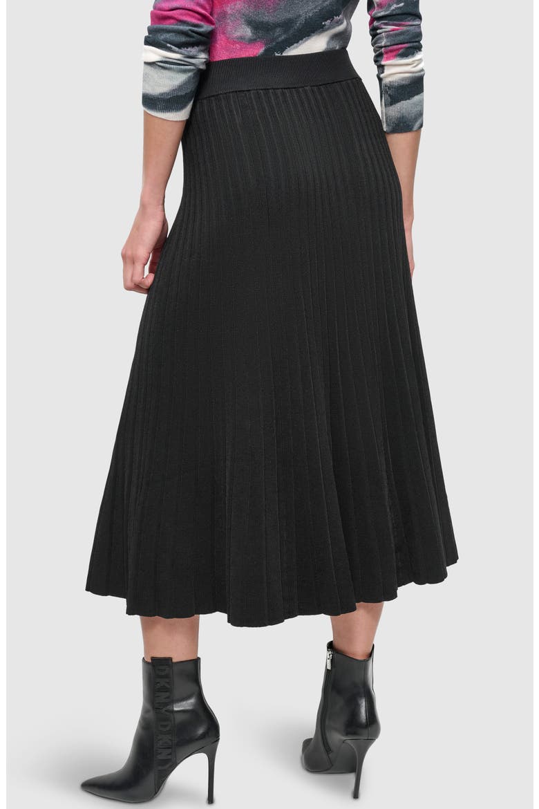 Rib Sweater Skirt, Alternate, color, BLACK