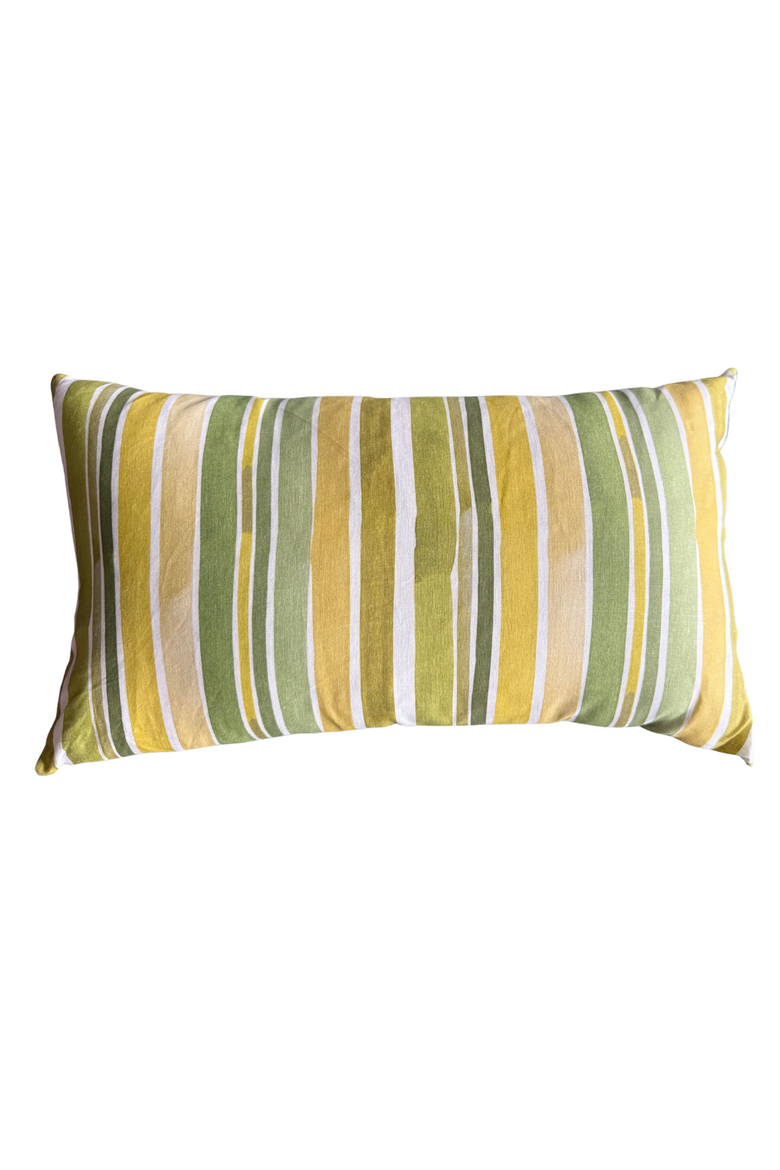 Lagos Stripe Lumbar Pillow, Main, color, Green