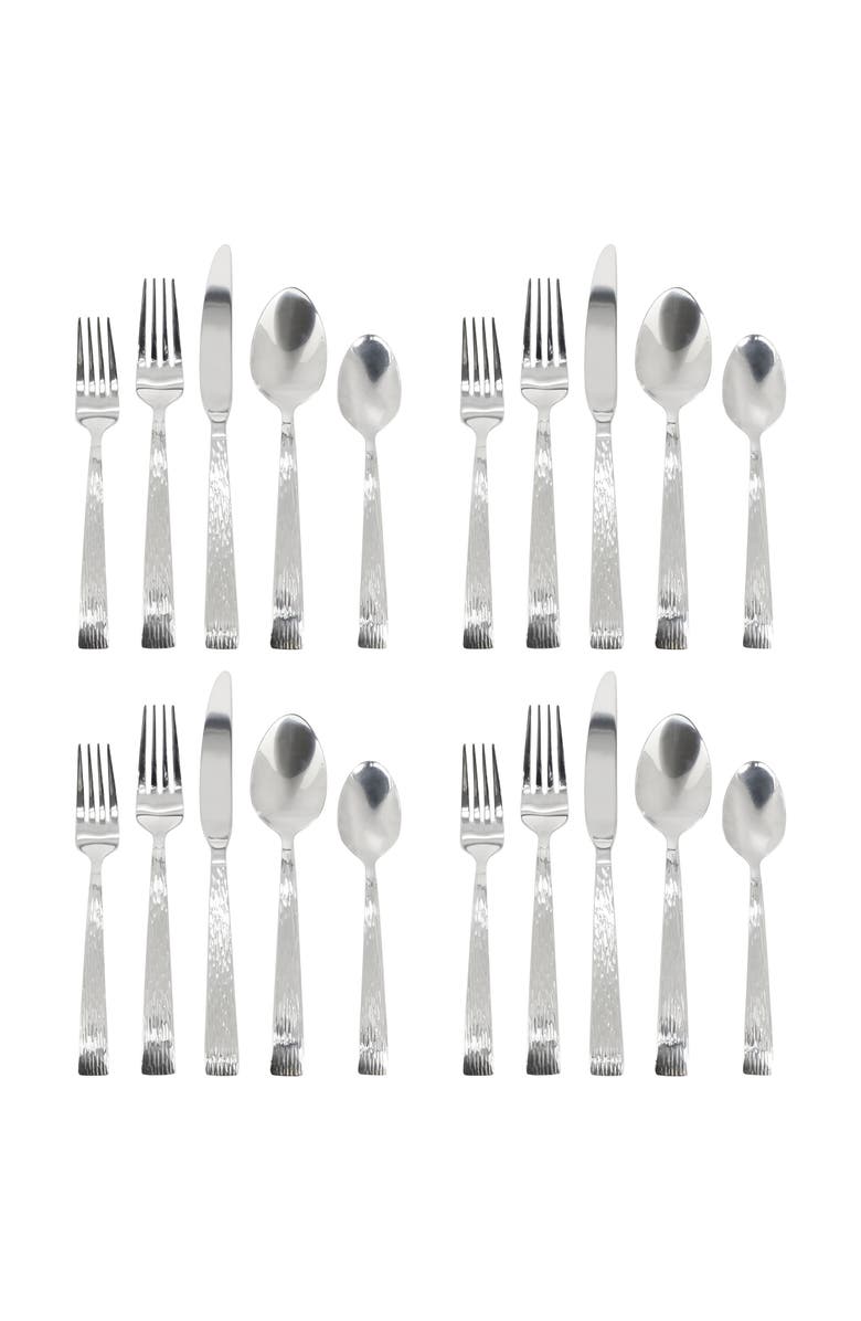 Gibson Home Cowper 20 Piece Stainless Steel Flatware Set, Alternate, color, Metallic Silver