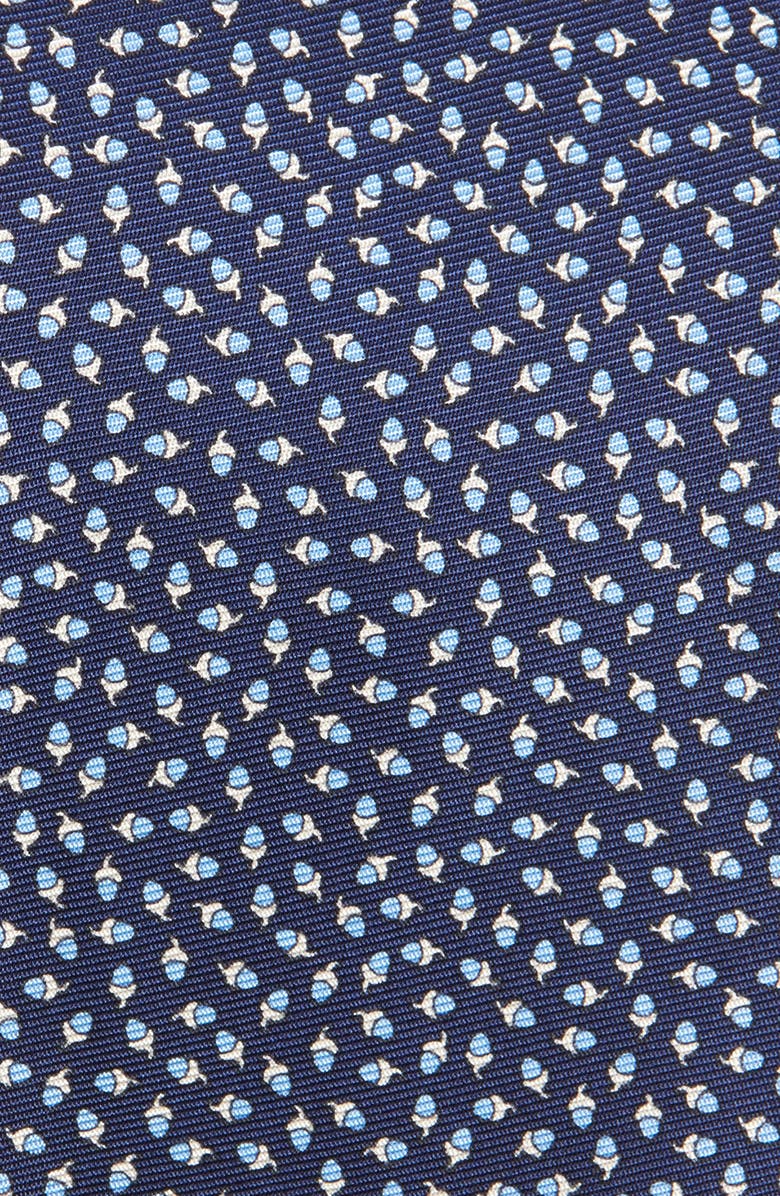 ZEGNA TIES Acorn Print Silk Tie, Alternate, color, Navy
