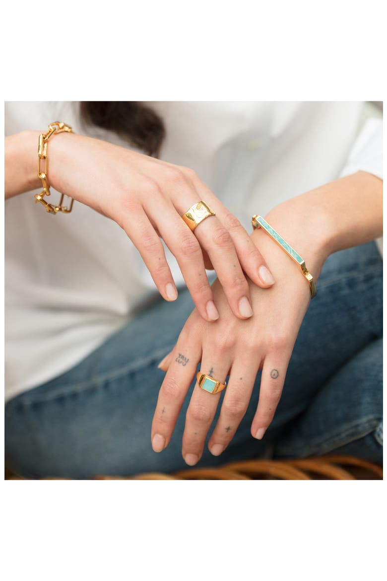 Signature Vermeil Signet Ring, Alternate, color, YELLOW GOLD