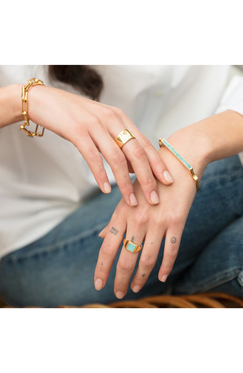 Monica Vinader Signature Vermeil Signet Ring, Alternate, color, 