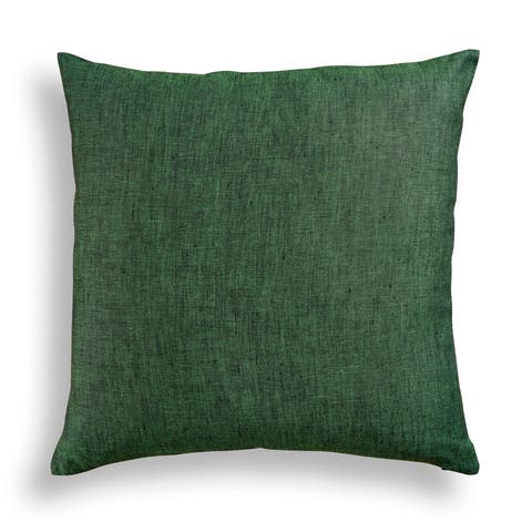 Linen Throw Pillow Cover with Invisible Zipper, 20 x 20 Inches - Montauk