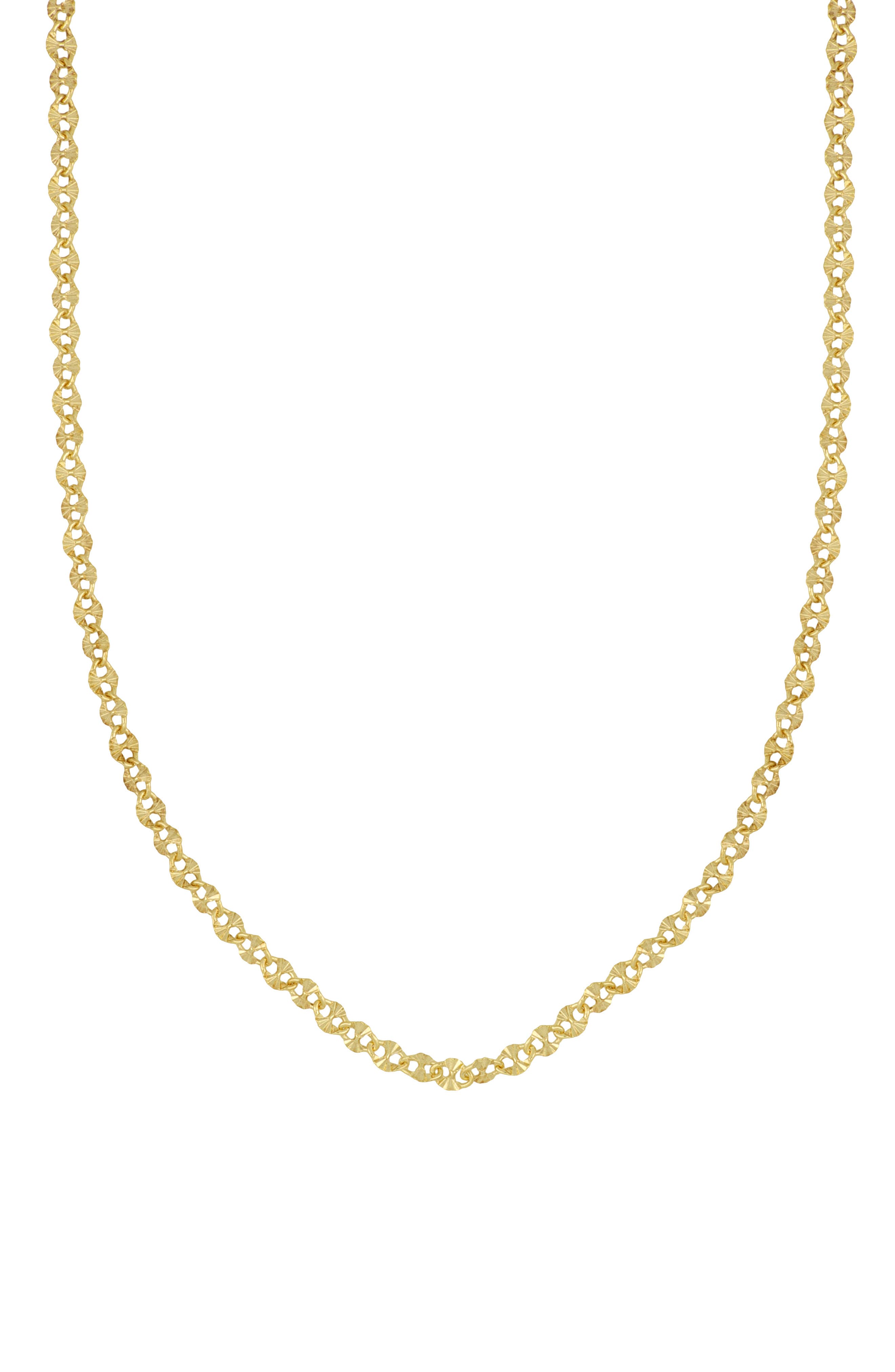 Bony Levy 14K Gold Flat Link Chain Necklace