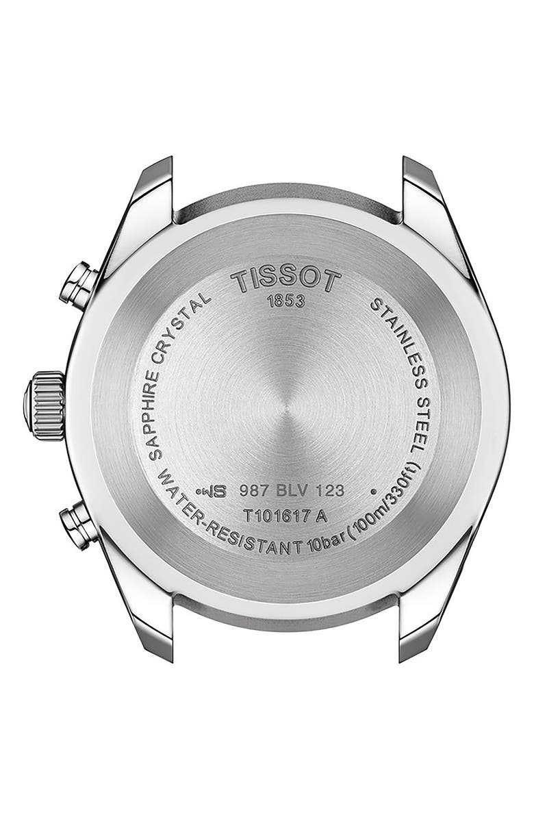 Tissot PR 100 Chronograph Leather Strap Watch, 44mm, Alternate, color,