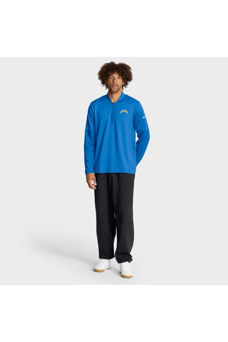 Men's Nike Powder Blue Los Angeles Chargers Sideline Dri-FIT Half-Zip Pullover, Alternate, color, Powder Blue