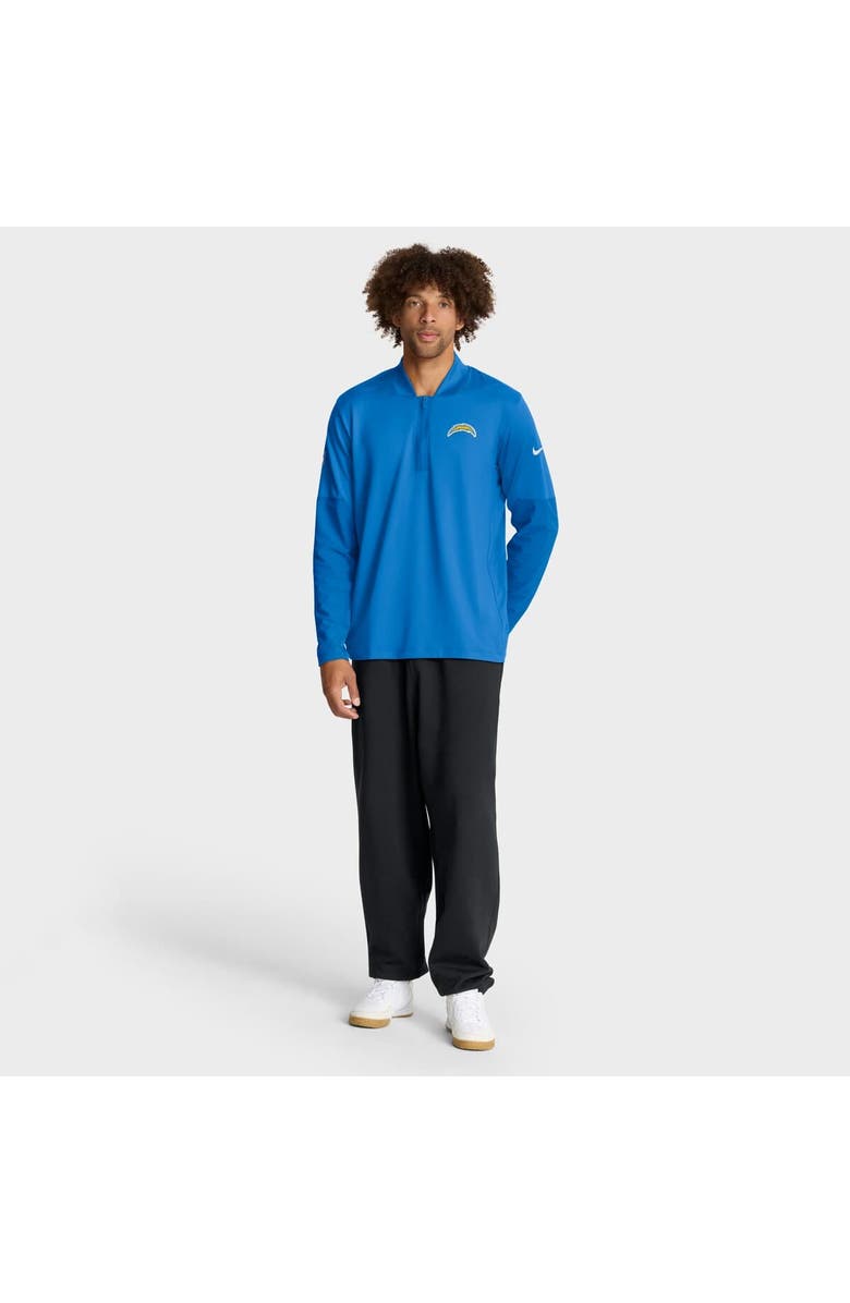 Nike Men's Nike Powder Blue Los Angeles Chargers Sideline Dri-FIT Half-Zip Pullover, Alternate, color, Powder Blue