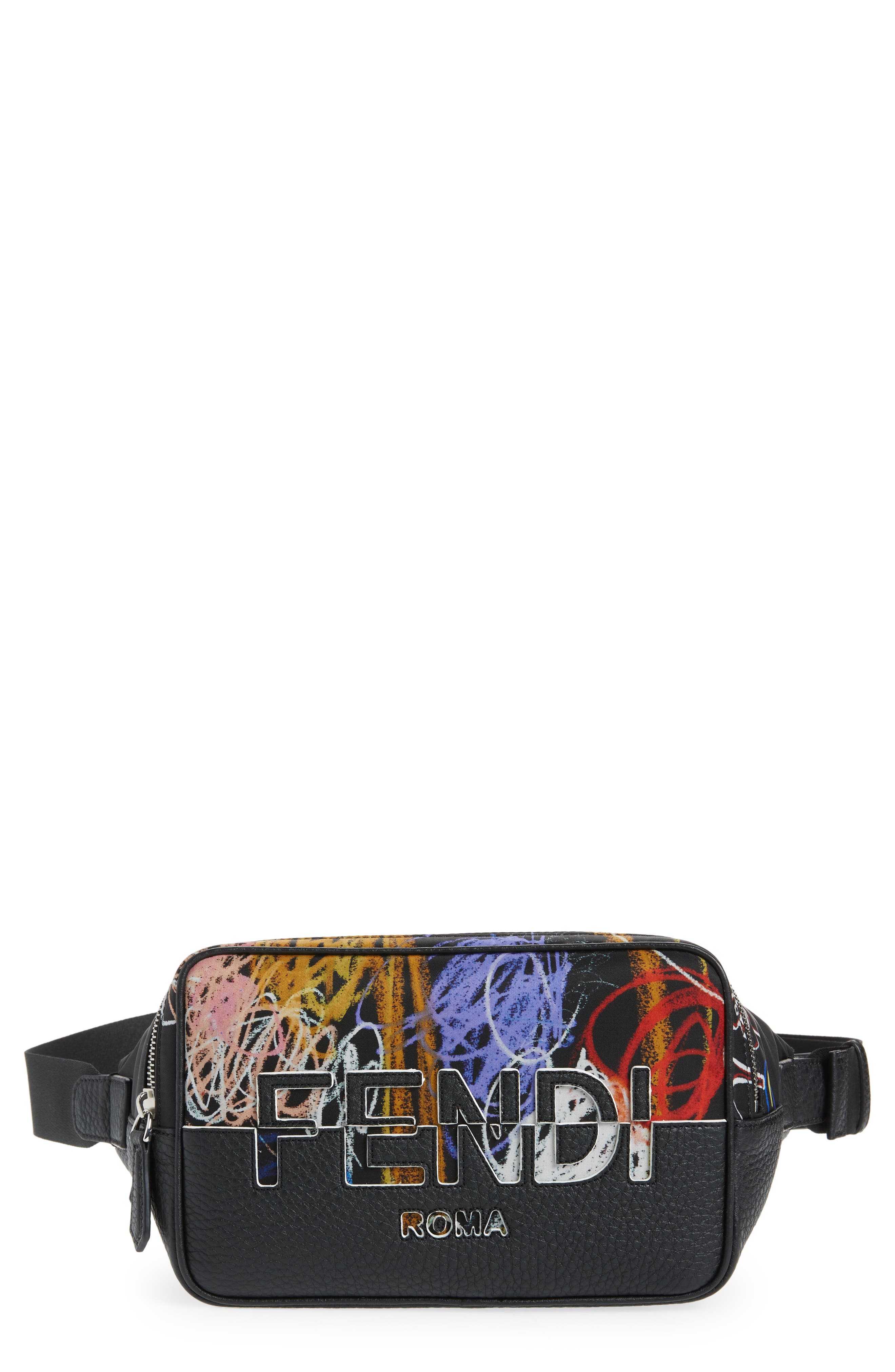 Fendi x Noel Fielding Logo Belt Bag, Main, color, 