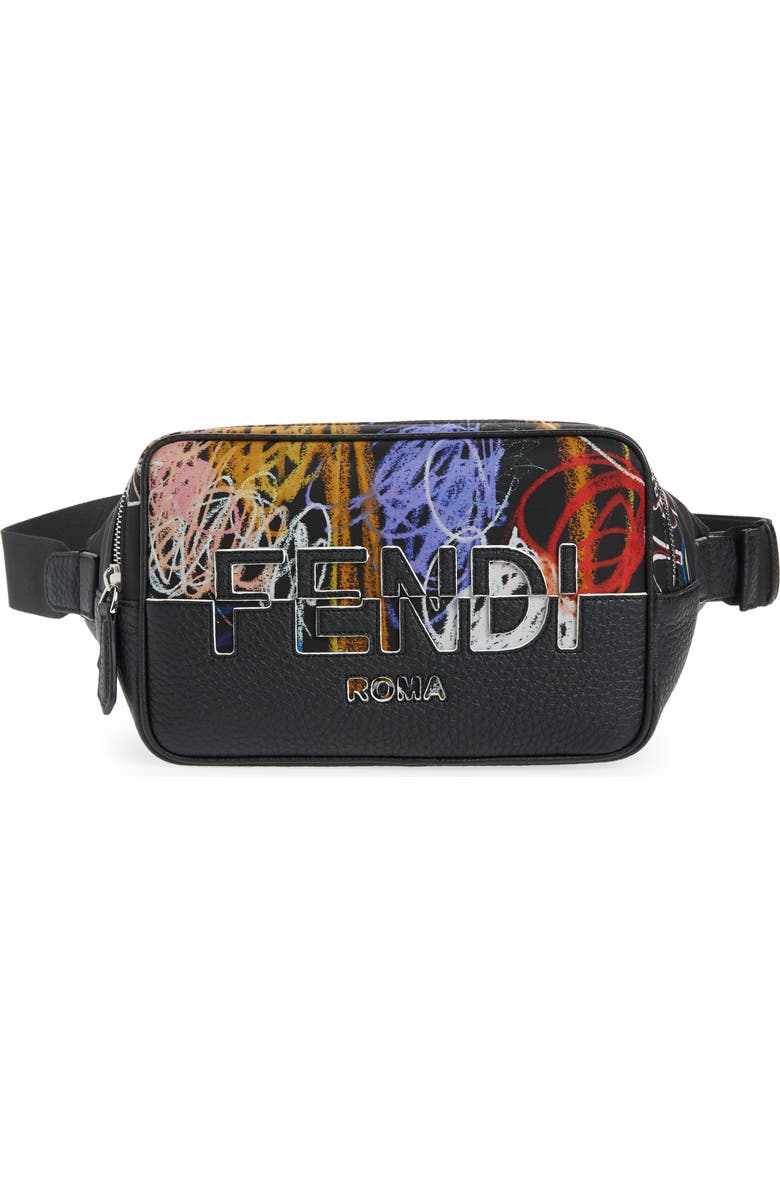 Fendi x Noel Fielding Logo Belt Bag, Main, color,