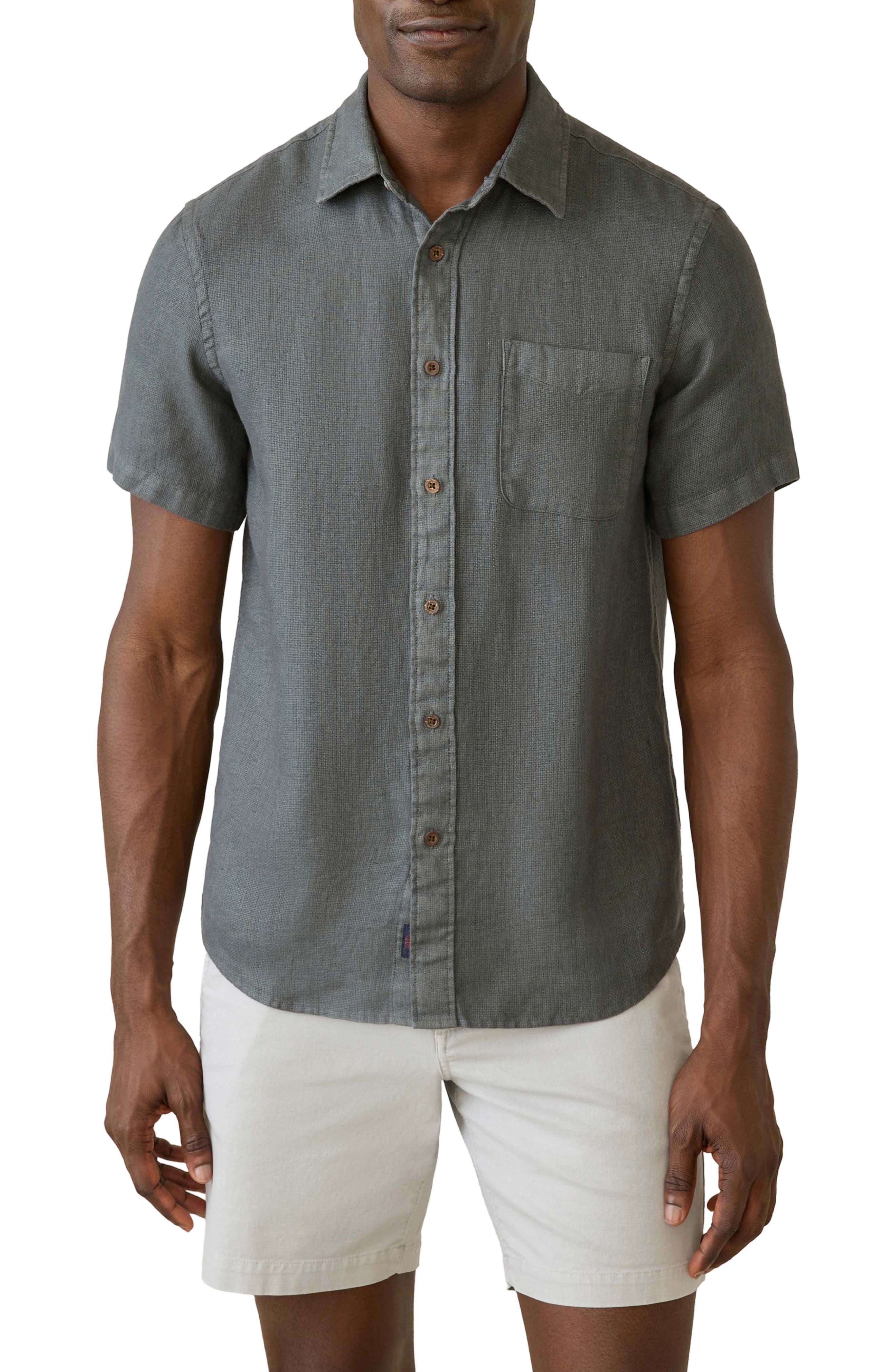 Palma Linen Short Sleeve Button-Up Shirt