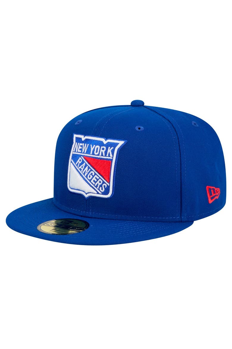 Men's New Era Blue New York Rangers Core 59FIFTY Fitted Hat, Main, color, Blue