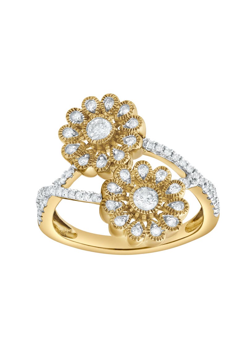 Petals of Promise 0.50 Ct Natural Diamond 10K Gold Ring, Main, color, 10K Yellow Gold