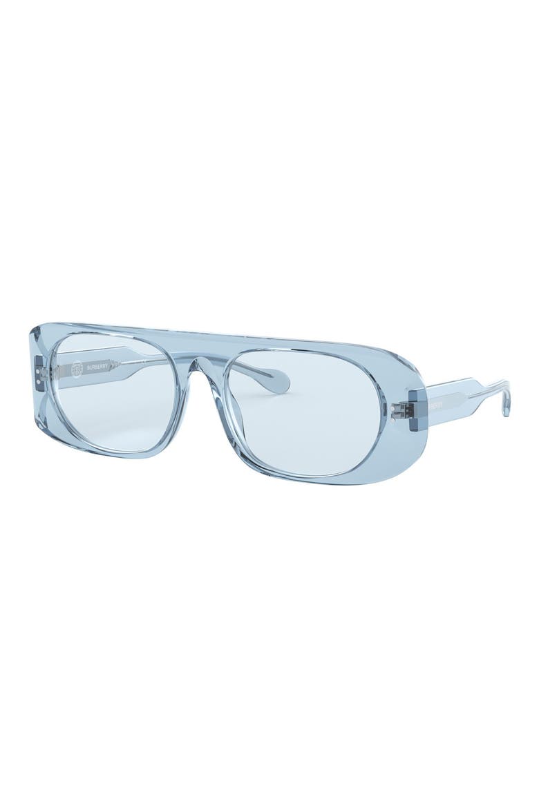 57mm Eclectic Luxury Shield Sunglasses, Alternate, color, TRANSPAREN