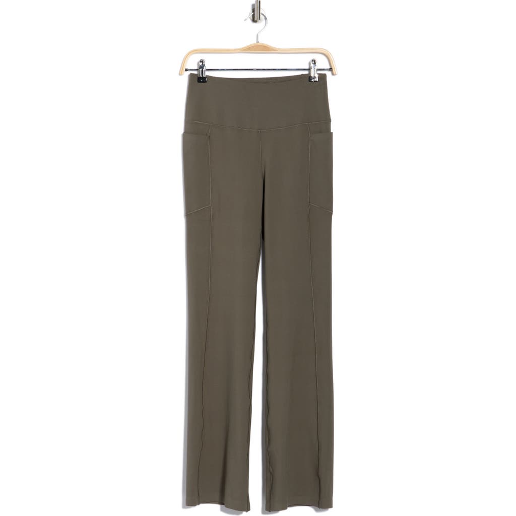 Layer 8 Revive Flare Leggings In Green
