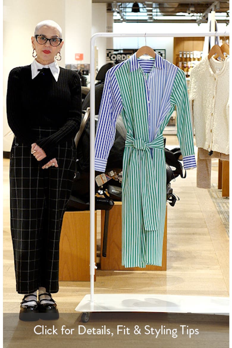 Mixed Stripe Long Sleeve Shirtdress video