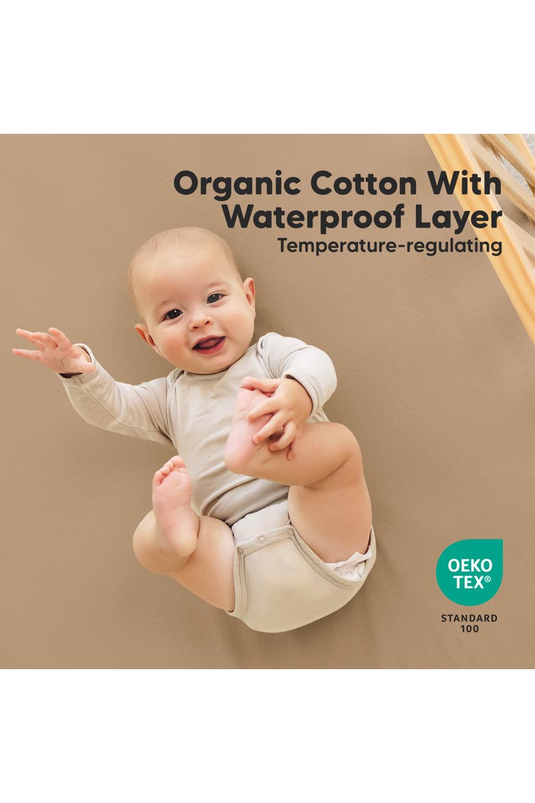 2-Pack Soothe [Protect+] Waterproof Crib Sheets, Alternate, color, Pecan