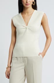 Nordstrom Sleeveless Twist Front Sweater