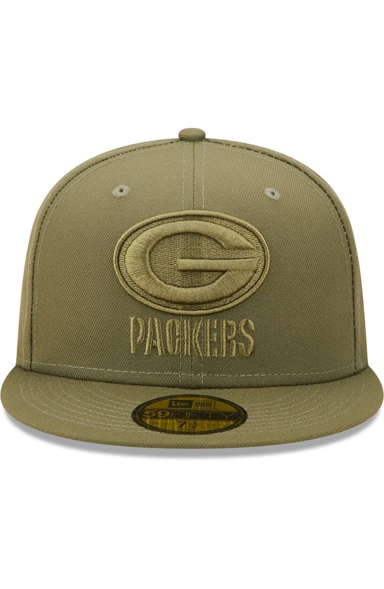 New Era Men's New Era Olive Green Bay Packers Color Pack 59FIFTY Fitted Hat, Alternate, color, 