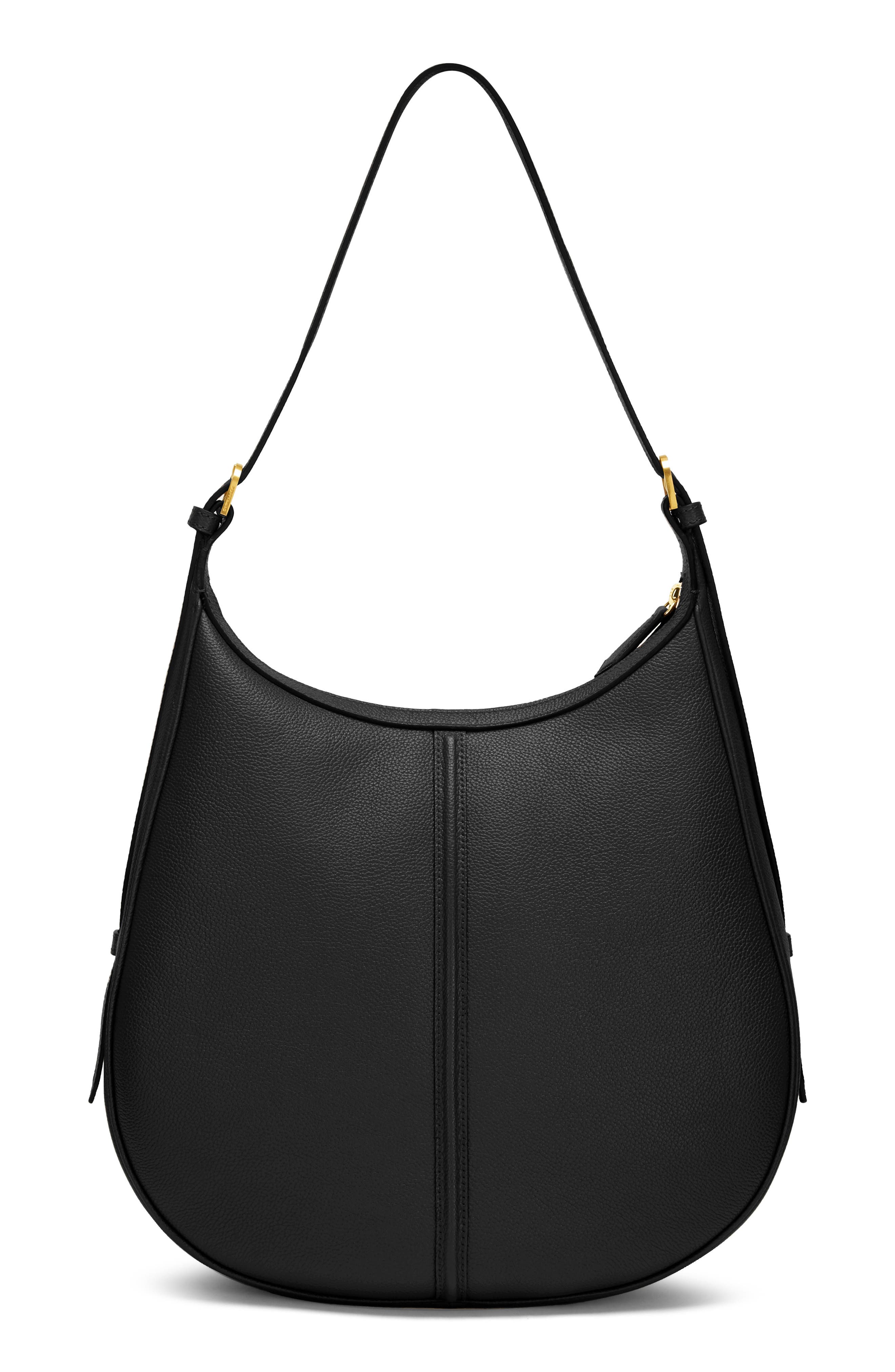 DeMellier Siena Leather Hobo Bag, Alternate, color, Black