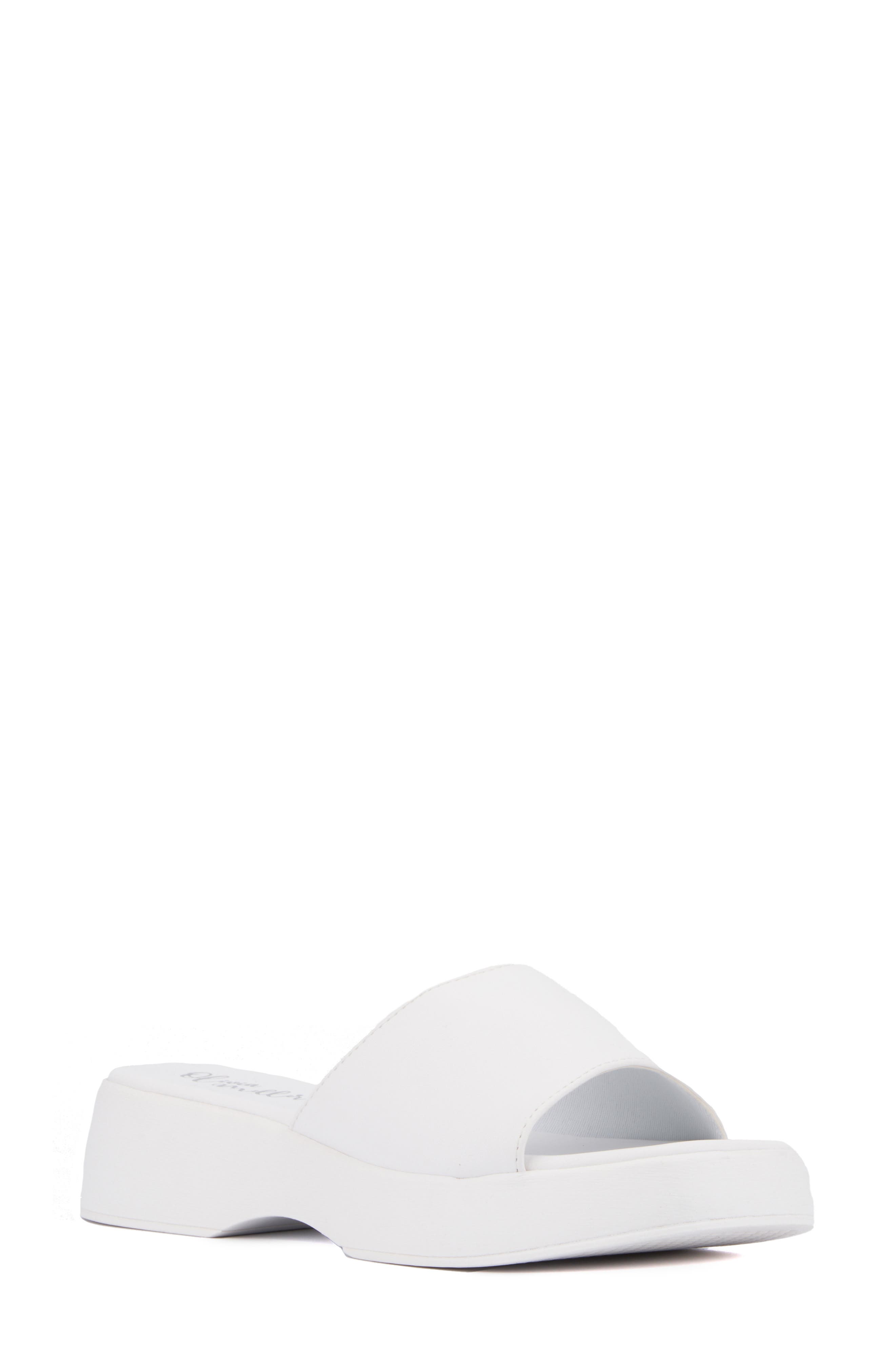 Ambition Slide Sandal, Main, color, WHITE