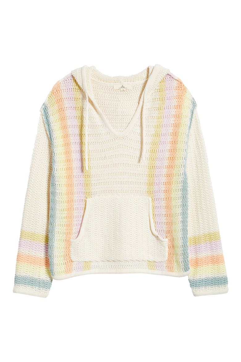 Revival Stripe Knit Hoodie, Alternate, color, MULTICOLOR