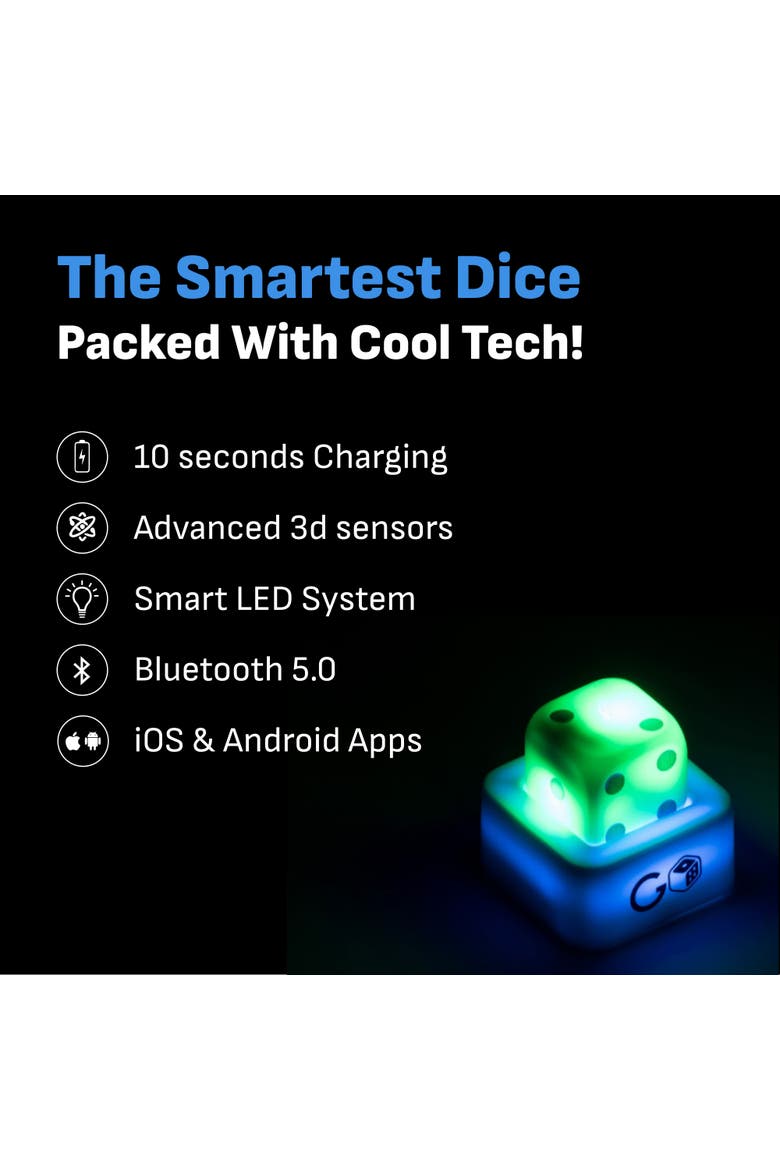 GoDice Family Pack App-Enabled Smart Dice Set, Alternate, color, Multicolored