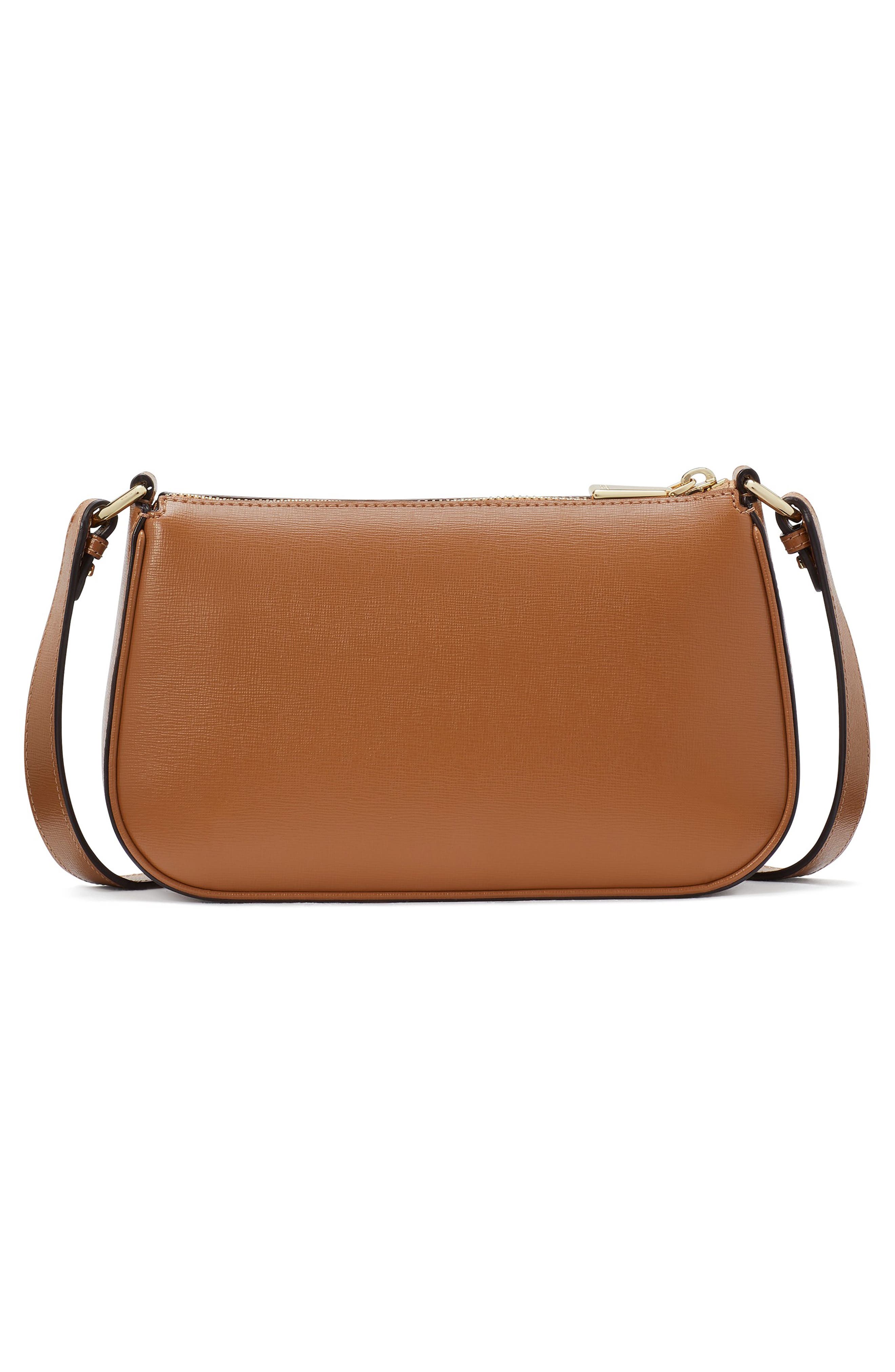 small bleecker saffiano leather crossbody bag, Alternate, color, BUNGALOW