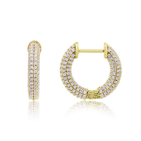 CZ Inside Out Hoop Earrings