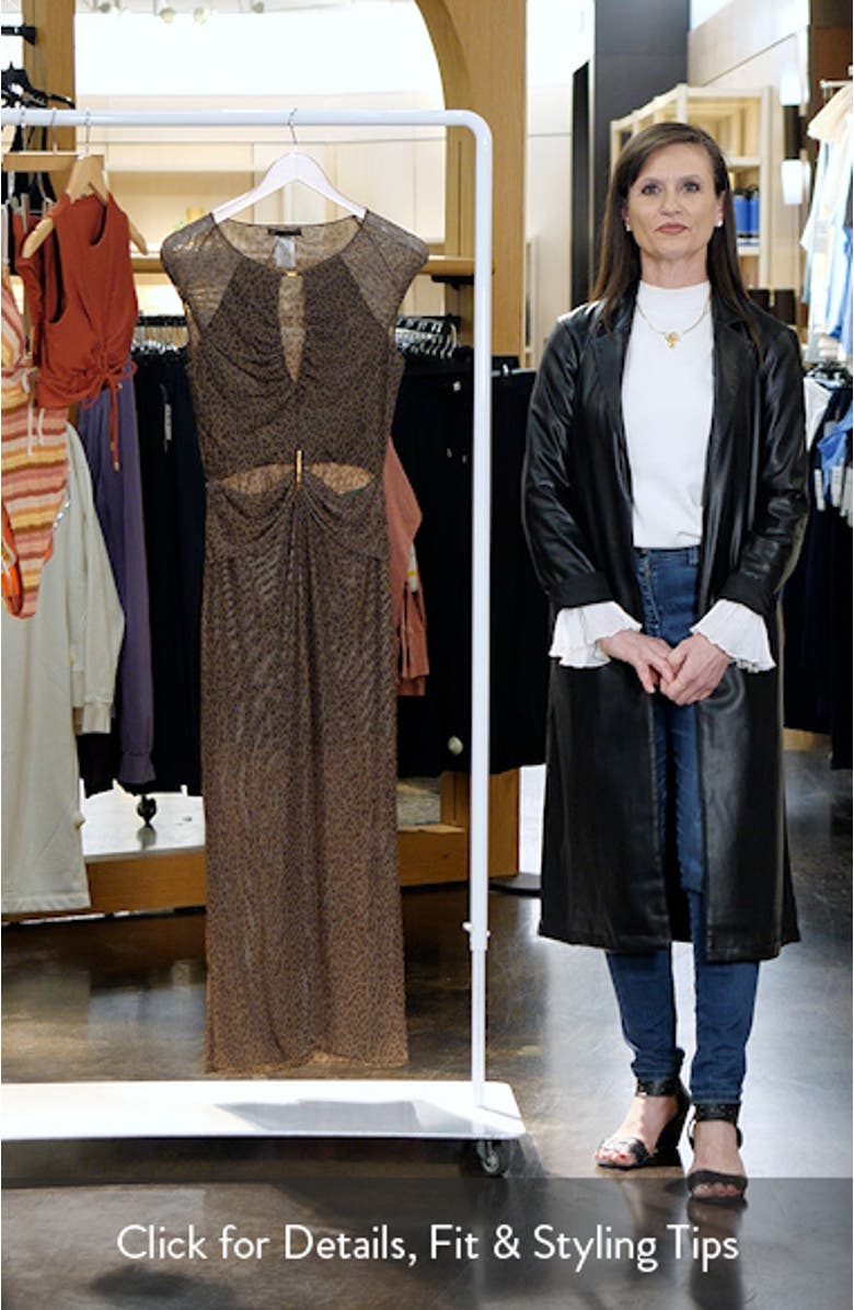 Rosewood Tori Cutout Cover-Up Midi Dress, sales video thumbnail