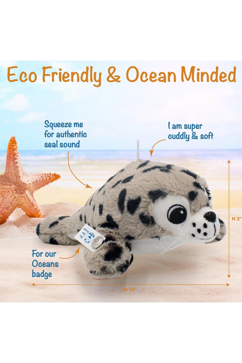 Sammy The Seal 12" Stuffed Plush Toy w/ Animal Sounds, Alternate, color, Multicolored