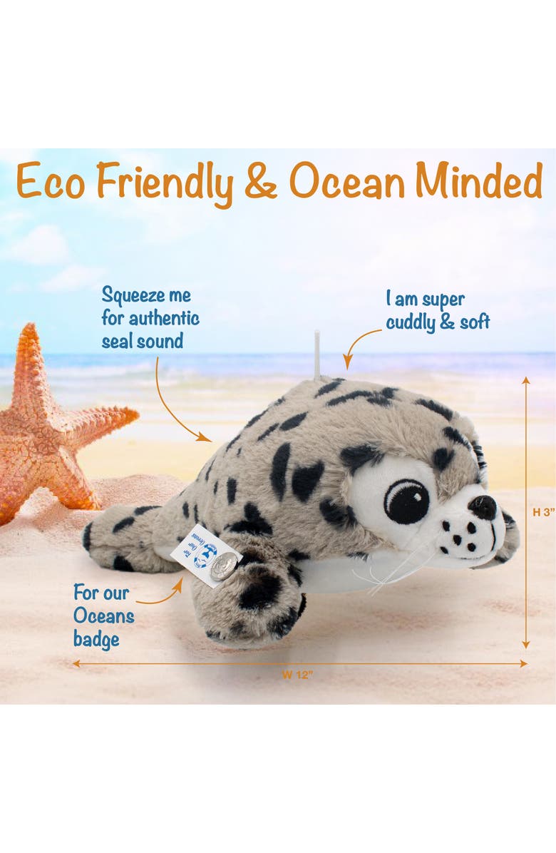 Shore Buddies Sammy The Seal 12" Stuffed Plush Toy w/ Animal Sounds, Alternate, color, Multicolored