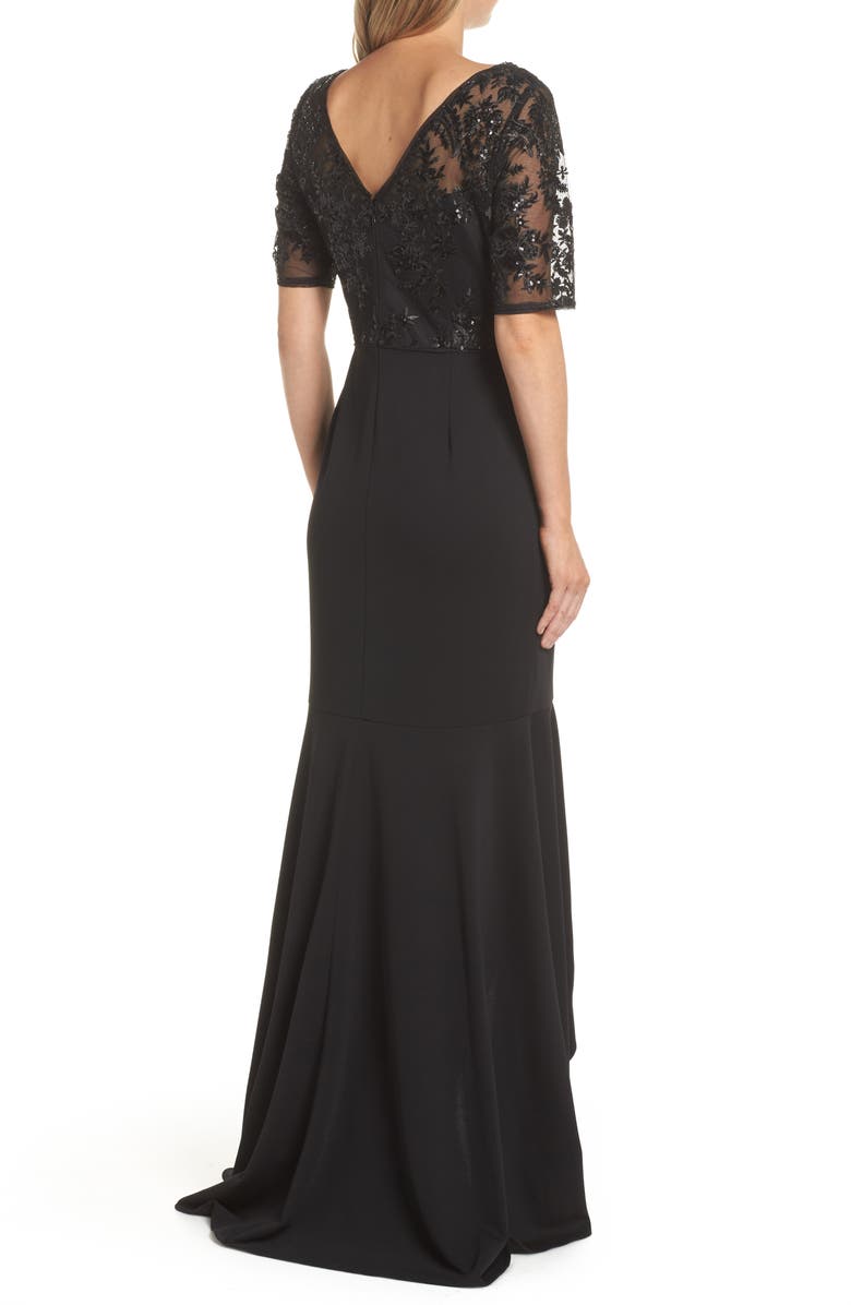 Adrianna Papell Sequin High/Low Gown, Alternate, color, 