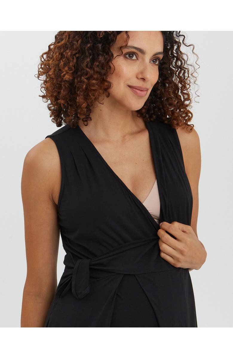 Nom Maternity Ines Maternity & Nursing Full Length Jumpsuit, Alternate, color, Black