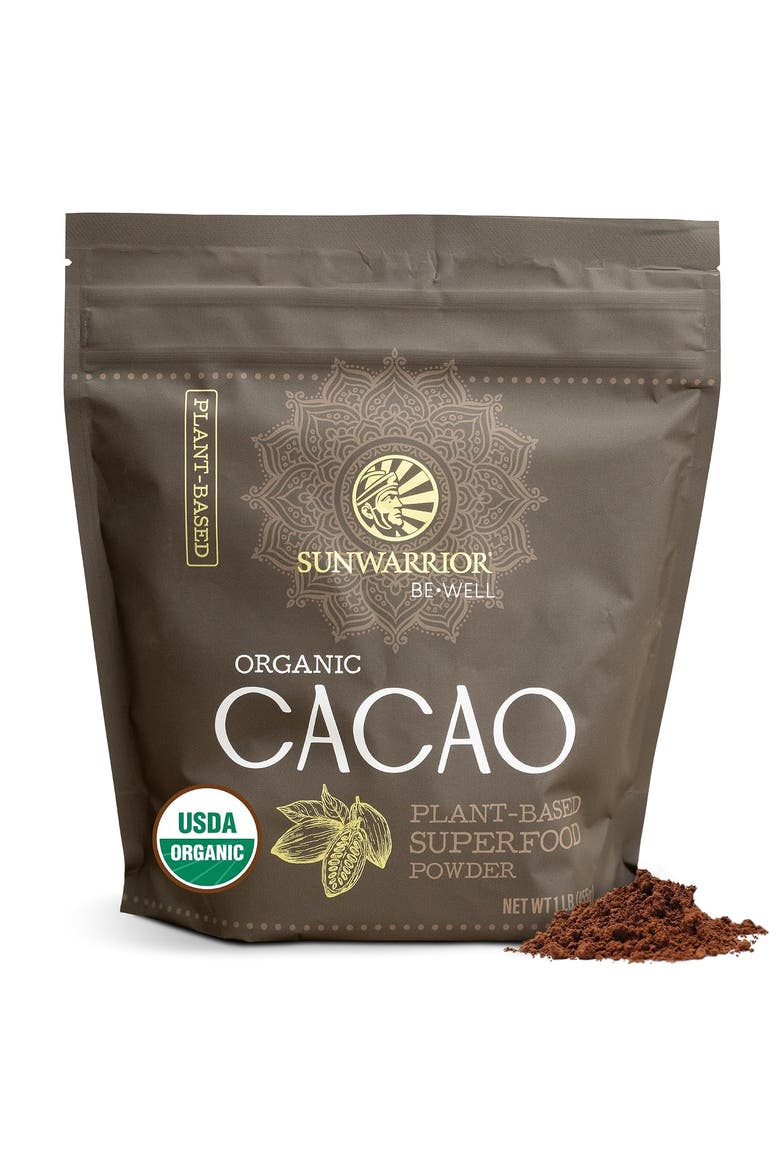 Organic Be Well Cacao Powder 455g Pouch, Main, color, No Color