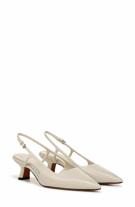 Vince Bianca Slingback Pointed Toe Pump