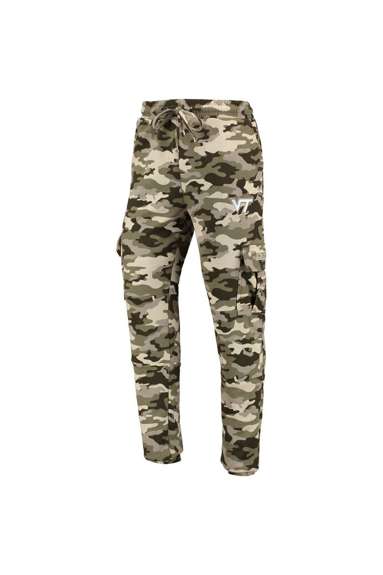 Men's Colosseum Camo Virginia Tech Hokies OHT Military Appreciation Code Fleece Pants, Alternate, color, Camo