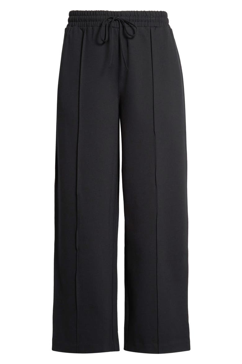Ponte Pull-On Wide Leg Pants, Alternate, color, BLACK