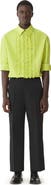 Lanvin Green Cotton Poplin Bib Front Shirt