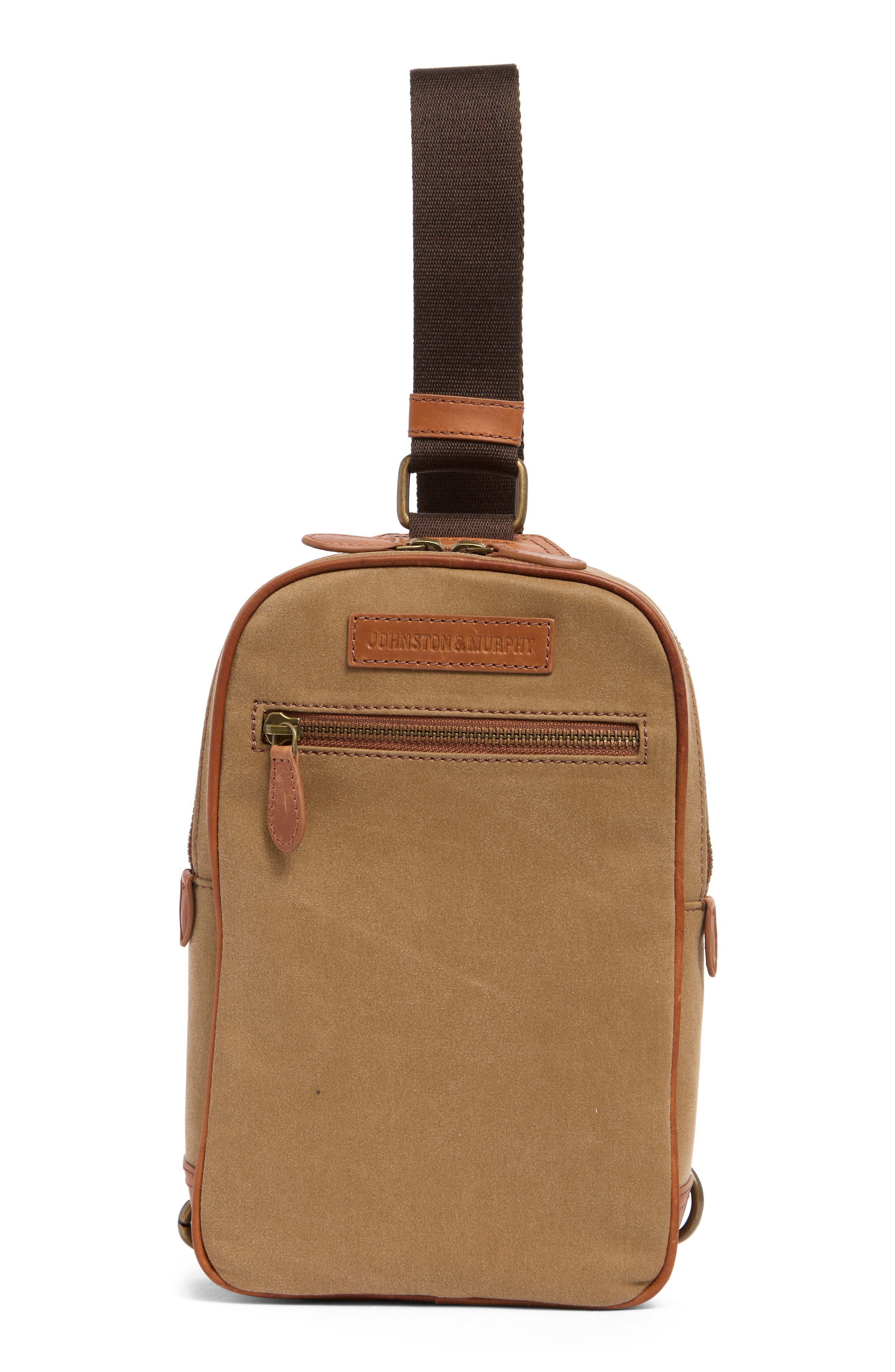Johnston & Murphy Washed Canvas Sling Bag