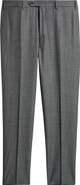 Canali Siena Regular Fit Grey Flat Front Super 130s Wool Dress Pants