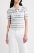 rag & bone Karina Stripe Short Sleeve Cardigan